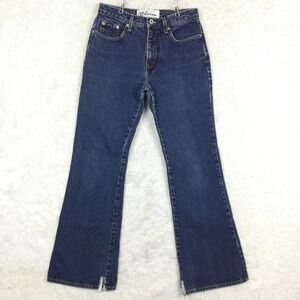 Express Bleus Womens Jeans Flare Blue Denim‎ Dark Indigo Western Heavy Duty 8